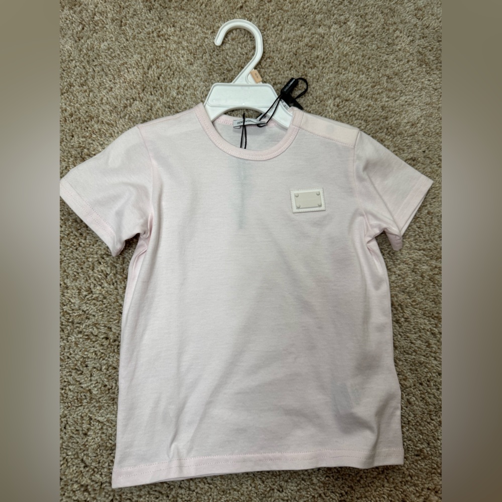 Authentic New Dolce & Gabbana Soft Pink Tee